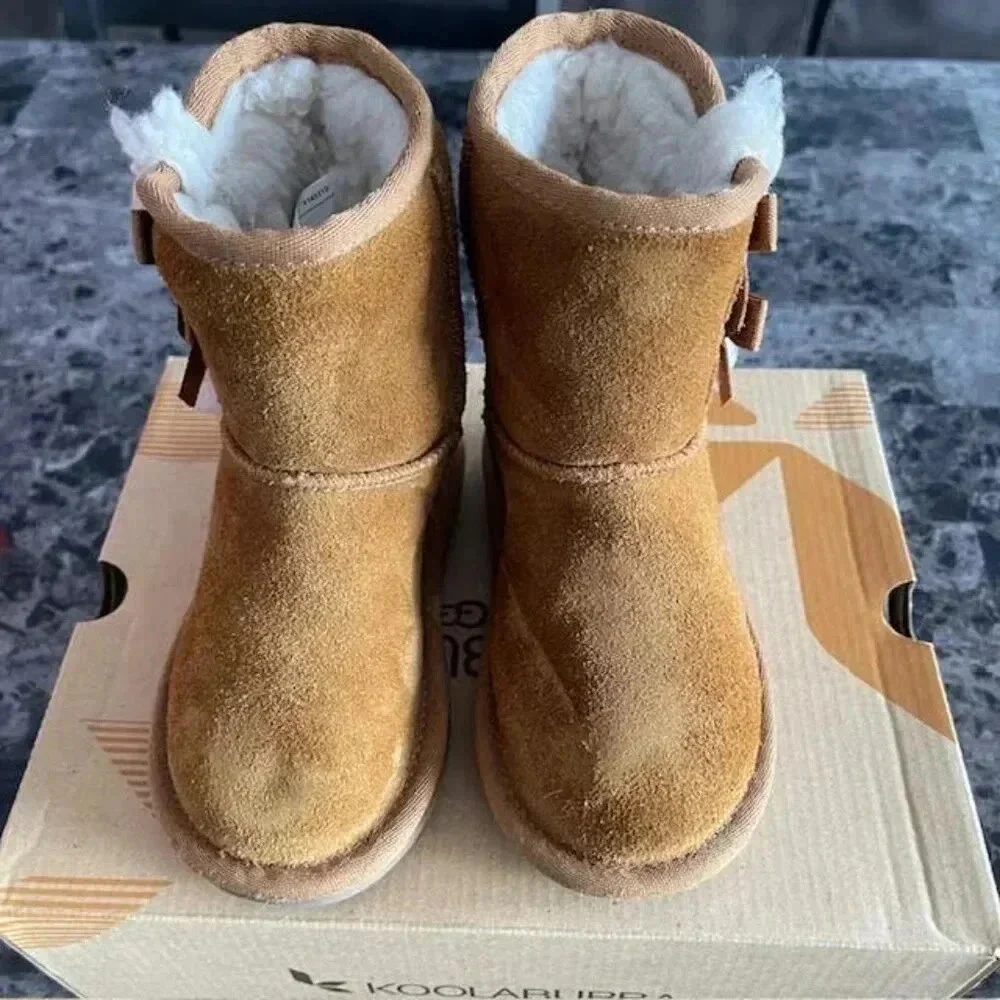 Kookaburra by UGG Victoria Toddler Girl's Short Winter Boots - Chestnut - Size 8